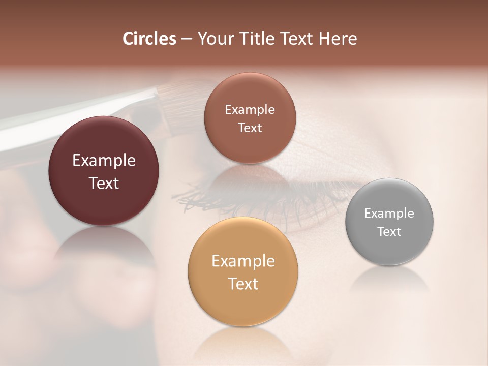 A Woman Is Putting Mascara On Her Eye PowerPoint Template