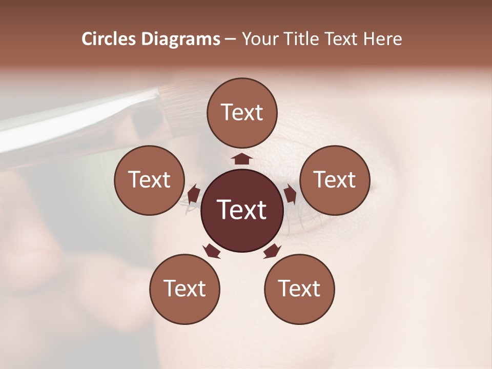 A Woman Is Putting Mascara On Her Eye PowerPoint Template