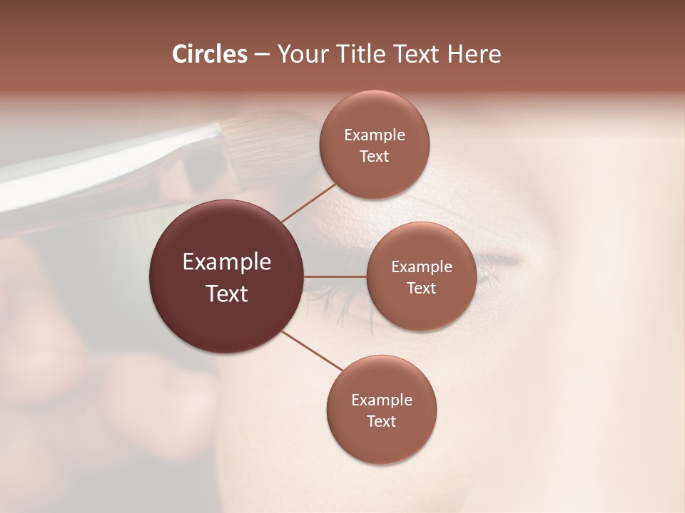 A Woman Is Putting Mascara On Her Eye PowerPoint Template