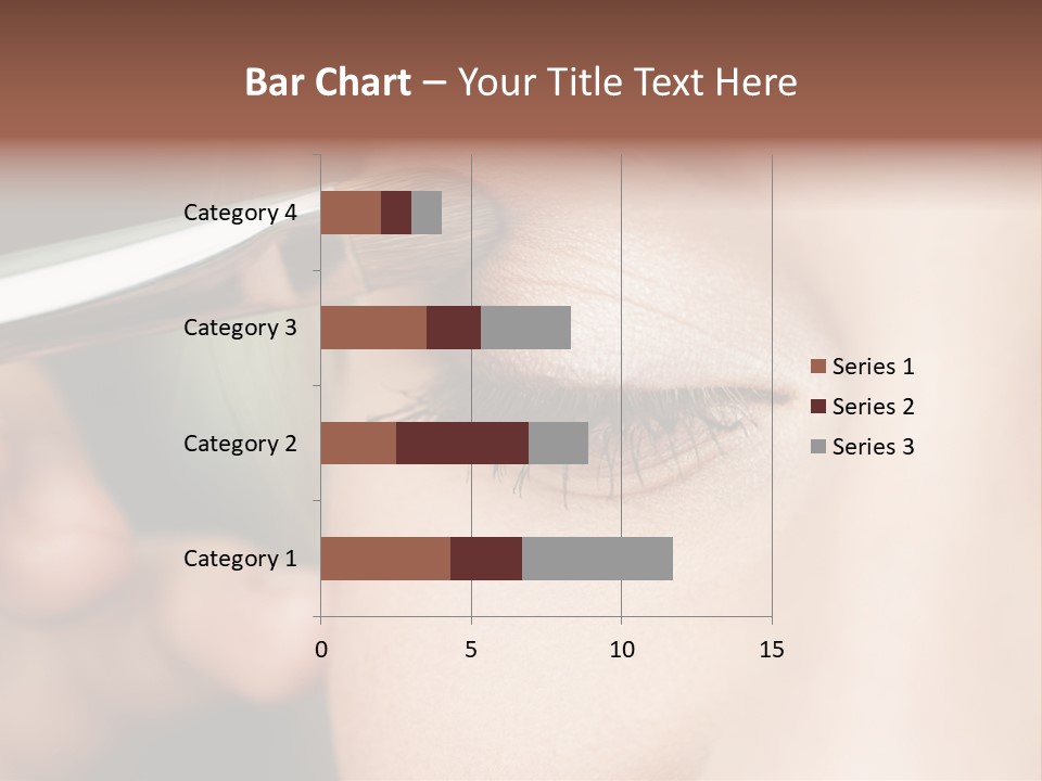 A Woman Is Putting Mascara On Her Eye PowerPoint Template