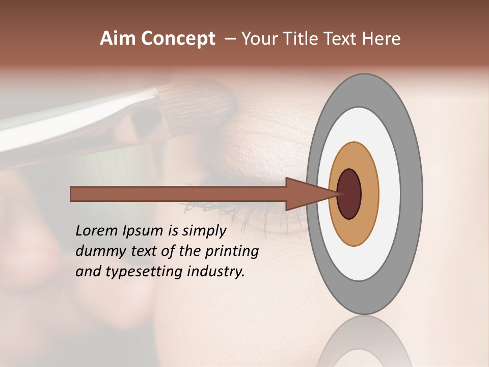 A Woman Is Putting Mascara On Her Eye PowerPoint Template