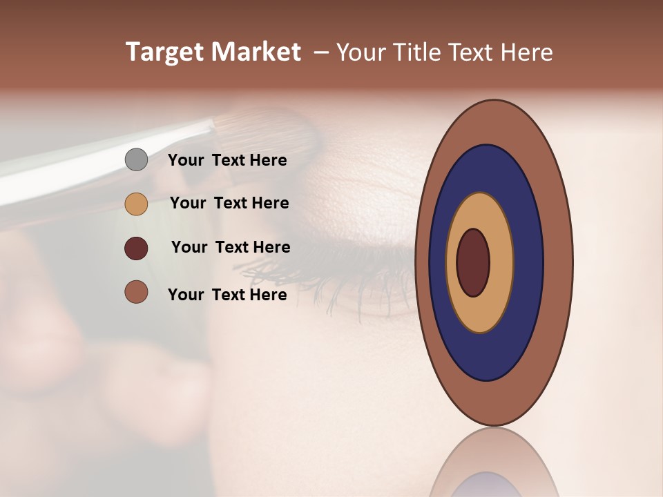 A Woman Is Putting Mascara On Her Eye PowerPoint Template