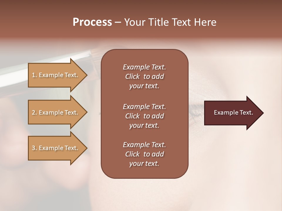 A Woman Is Putting Mascara On Her Eye PowerPoint Template