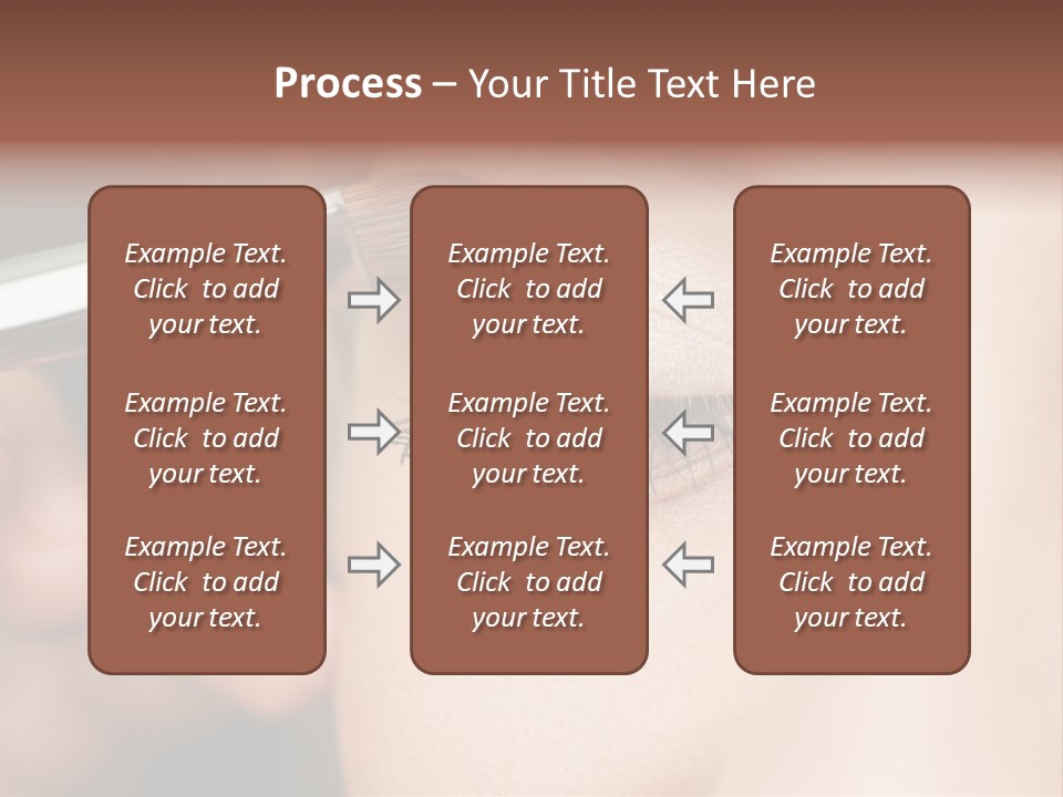 A Woman Is Putting Mascara On Her Eye PowerPoint Template