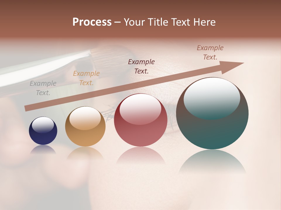 A Woman Is Putting Mascara On Her Eye PowerPoint Template