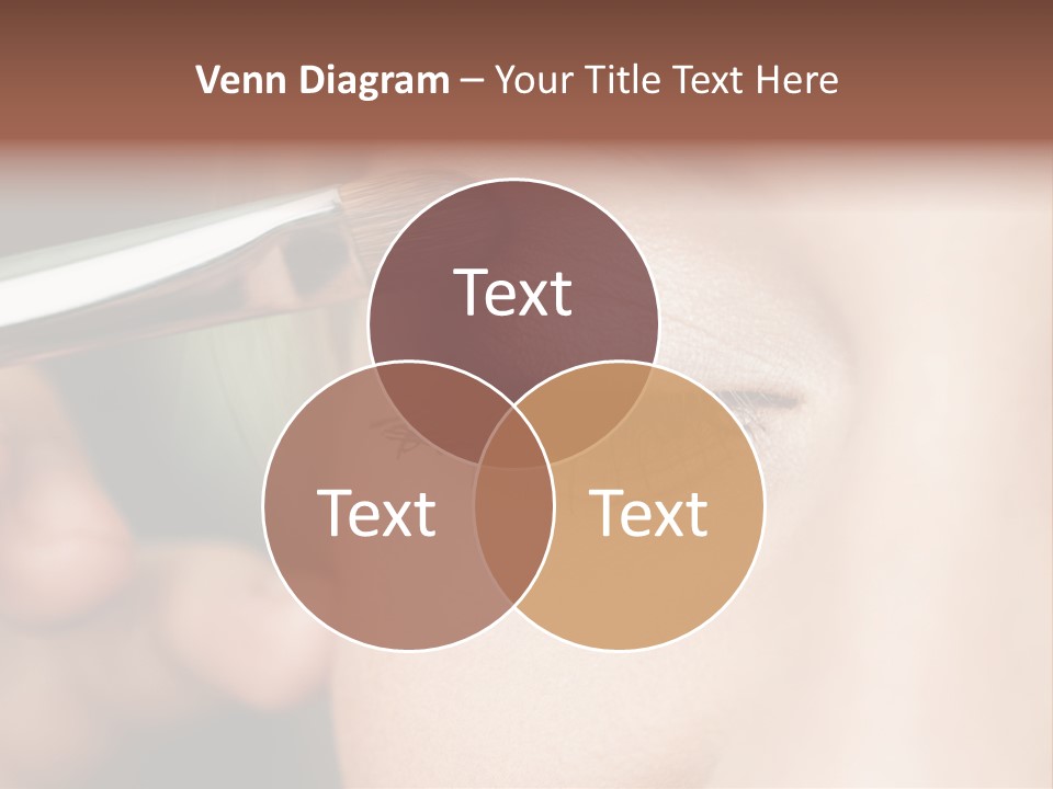 A Woman Is Putting Mascara On Her Eye PowerPoint Template