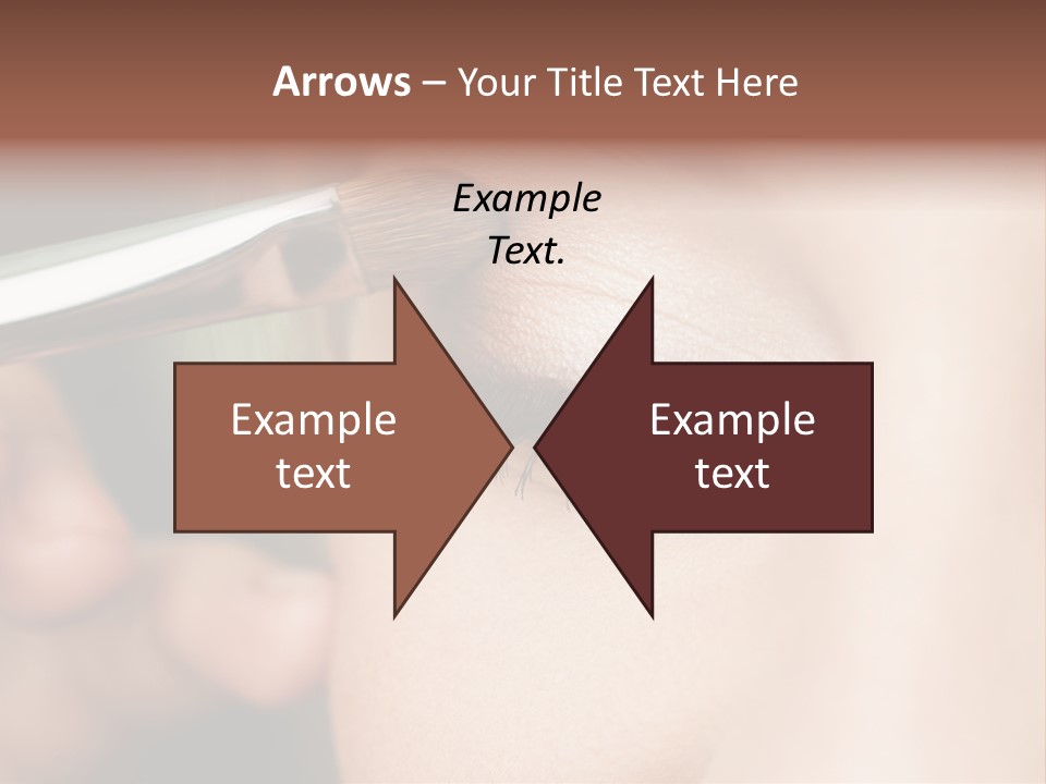 A Woman Is Putting Mascara On Her Eye PowerPoint Template