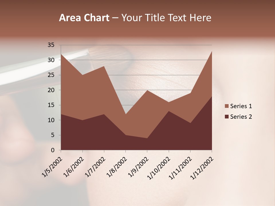 A Woman Is Putting Mascara On Her Eye PowerPoint Template
