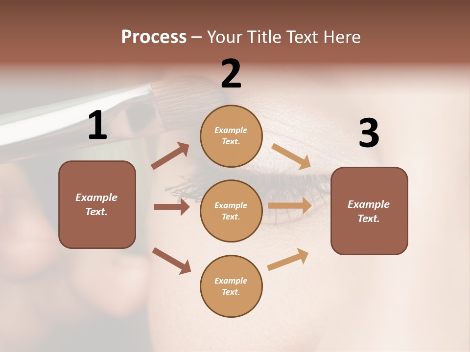 A Woman Is Putting Mascara On Her Eye PowerPoint Template