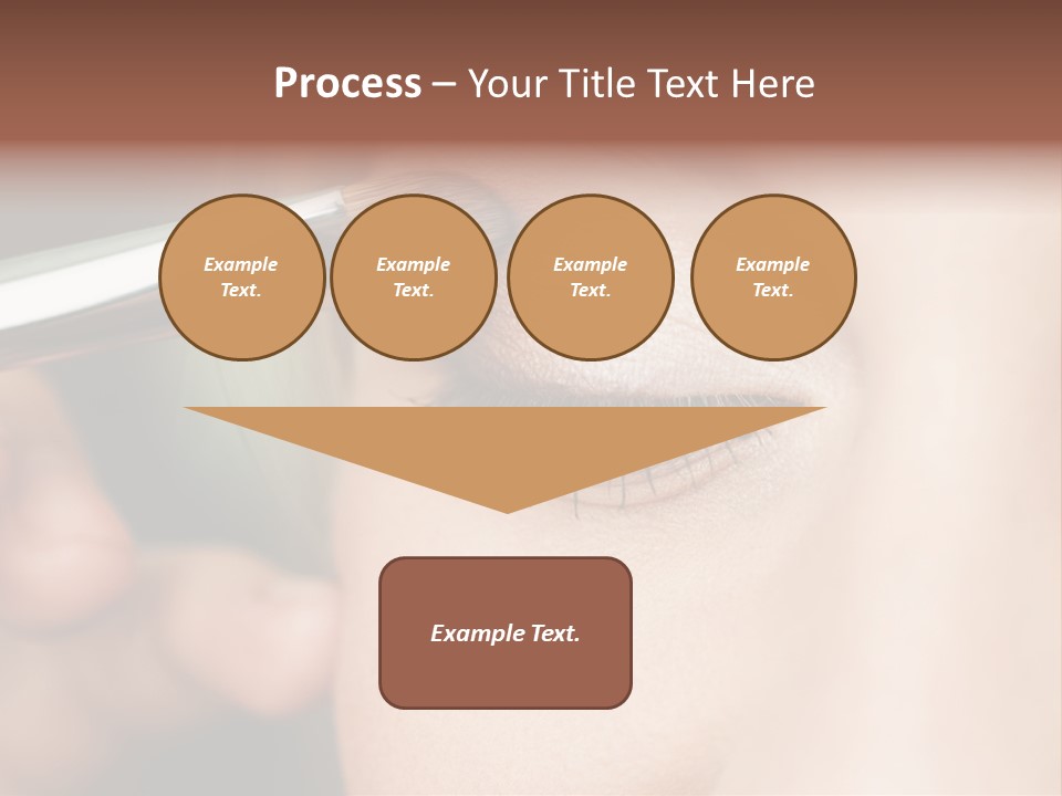 A Woman Is Putting Mascara On Her Eye PowerPoint Template