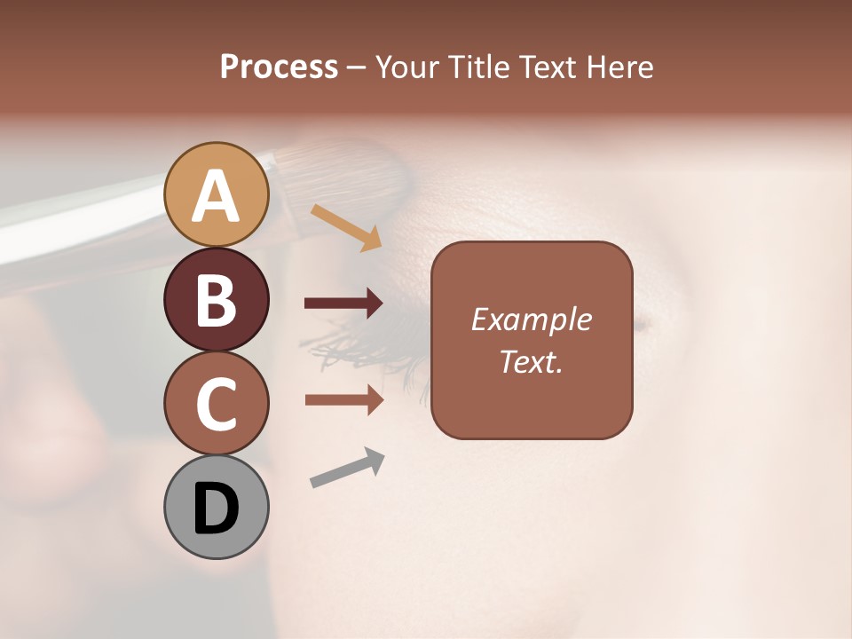 A Woman Is Putting Mascara On Her Eye PowerPoint Template