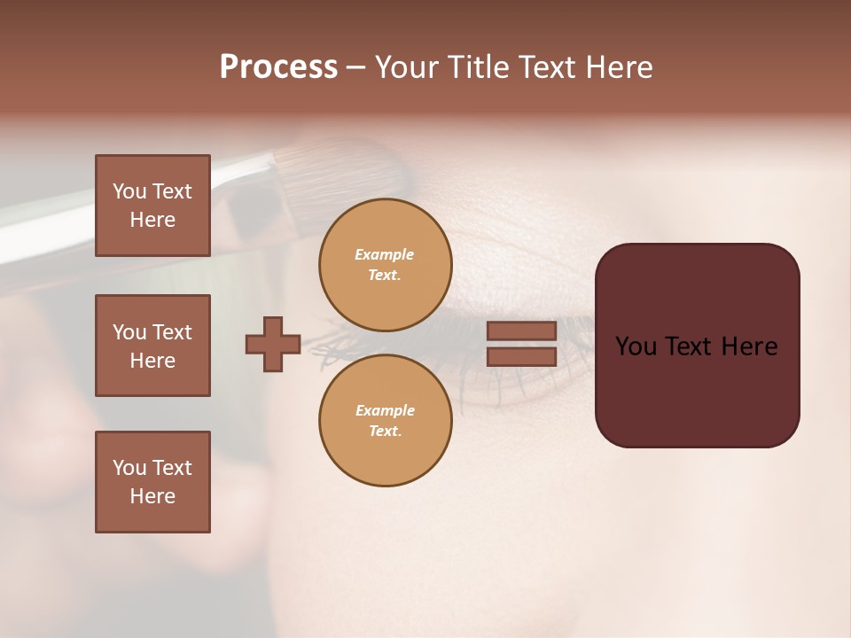 A Woman Is Putting Mascara On Her Eye PowerPoint Template