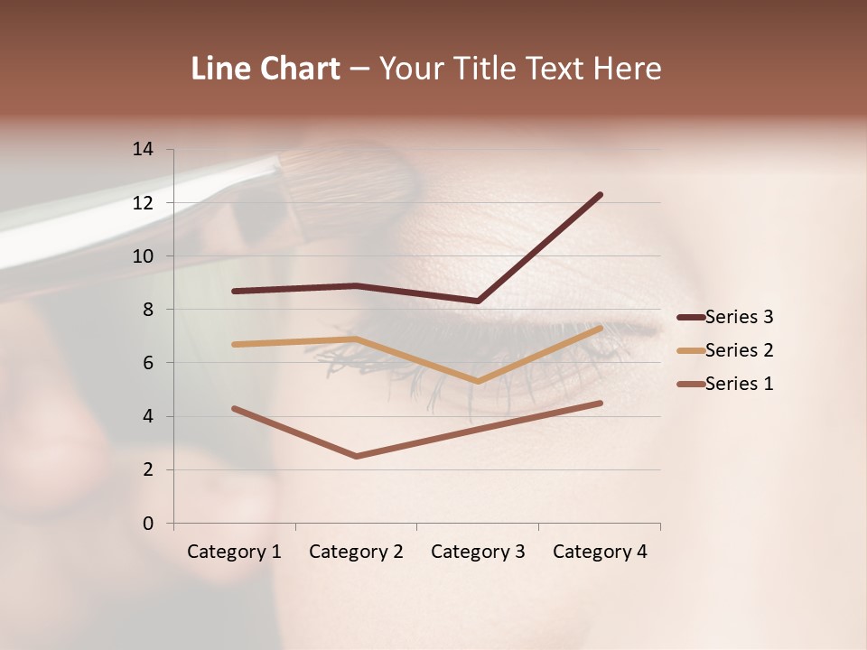 A Woman Is Putting Mascara On Her Eye PowerPoint Template