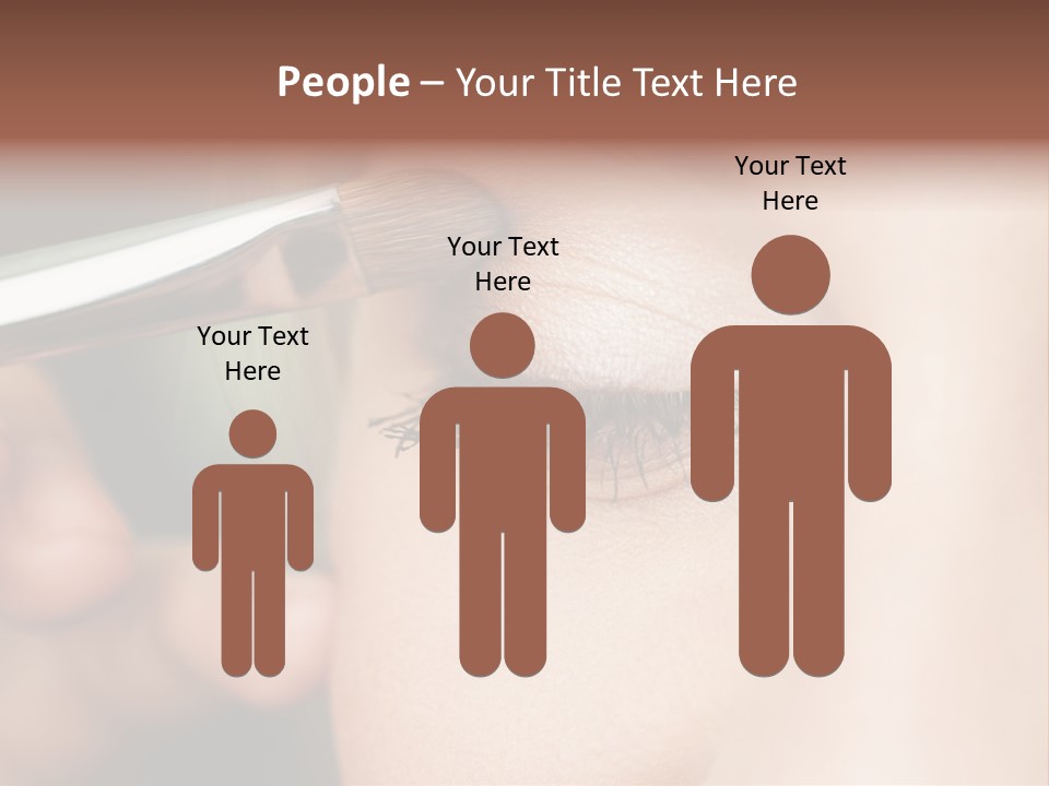 A Woman Is Putting Mascara On Her Eye PowerPoint Template