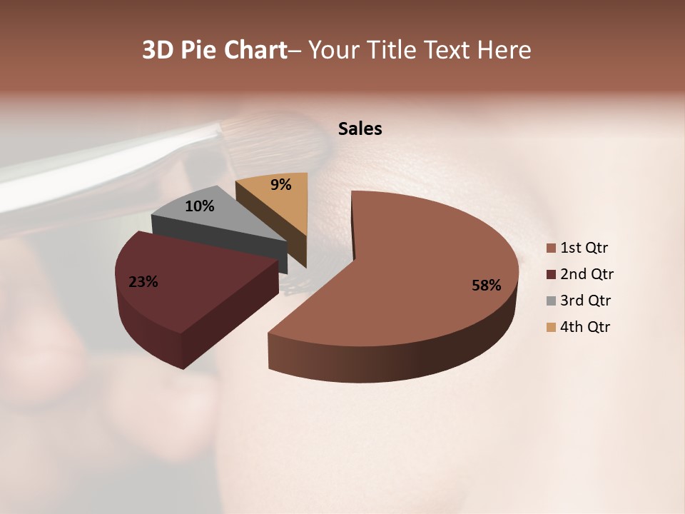 A Woman Is Putting Mascara On Her Eye PowerPoint Template