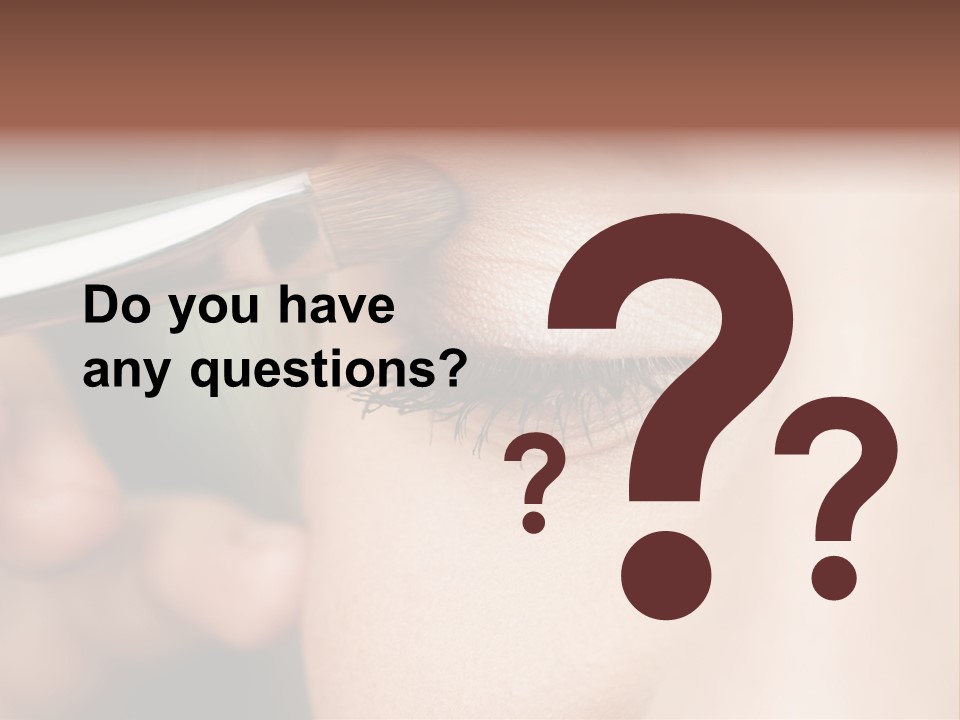 A Woman Is Putting Mascara On Her Eye PowerPoint Template