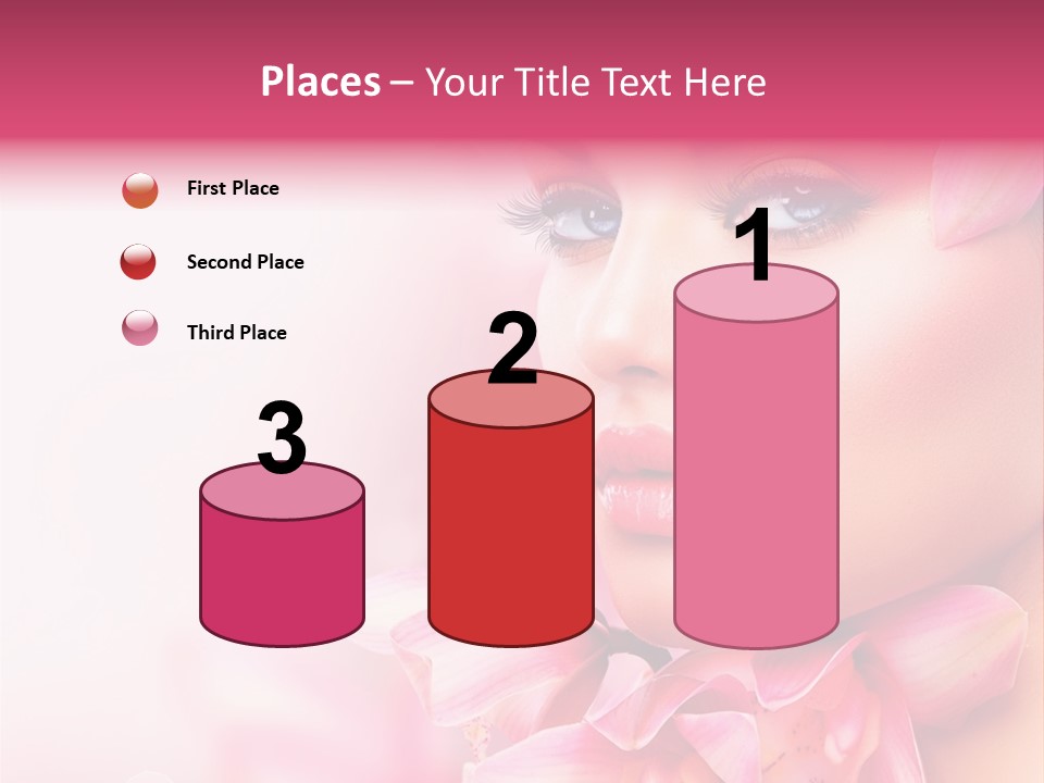 Pink Portrait Lips PowerPoint Template