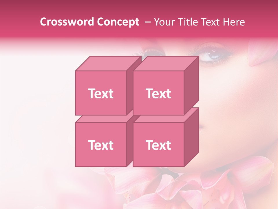 Pink Portrait Lips PowerPoint Template