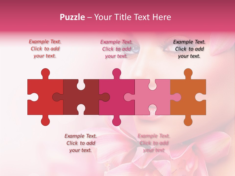 Pink Portrait Lips PowerPoint Template