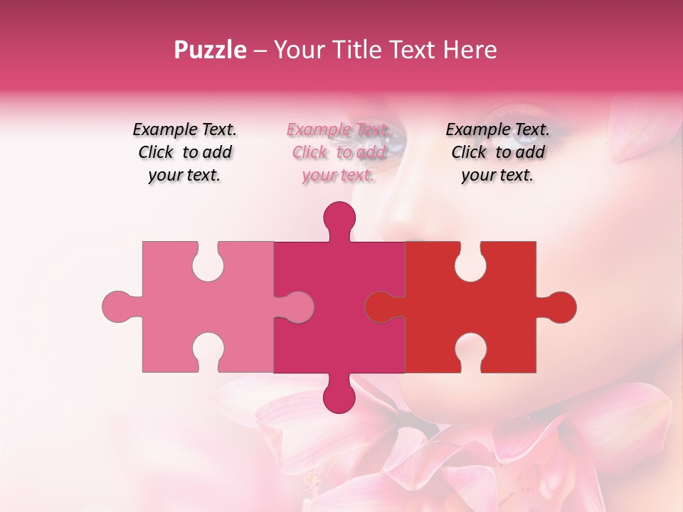 Pink Portrait Lips PowerPoint Template