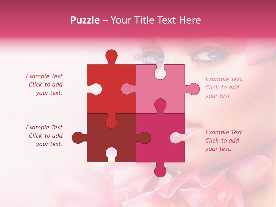 Pink Portrait Lips PowerPoint Template