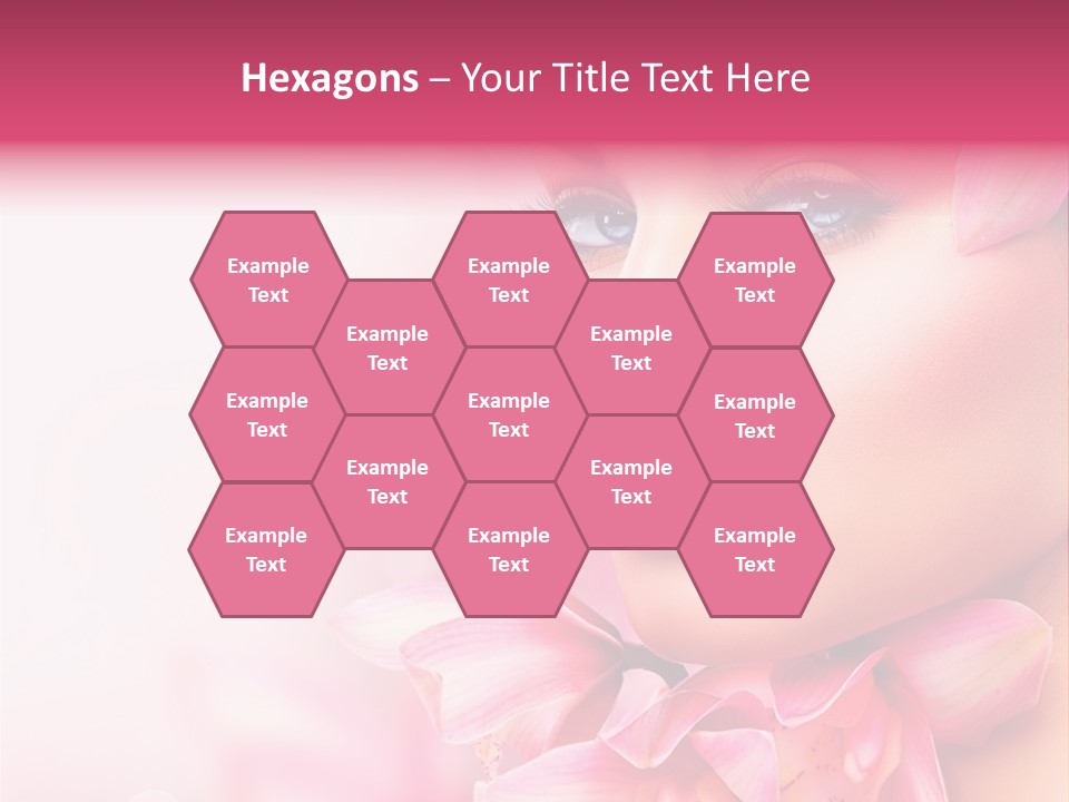 Pink Portrait Lips PowerPoint Template