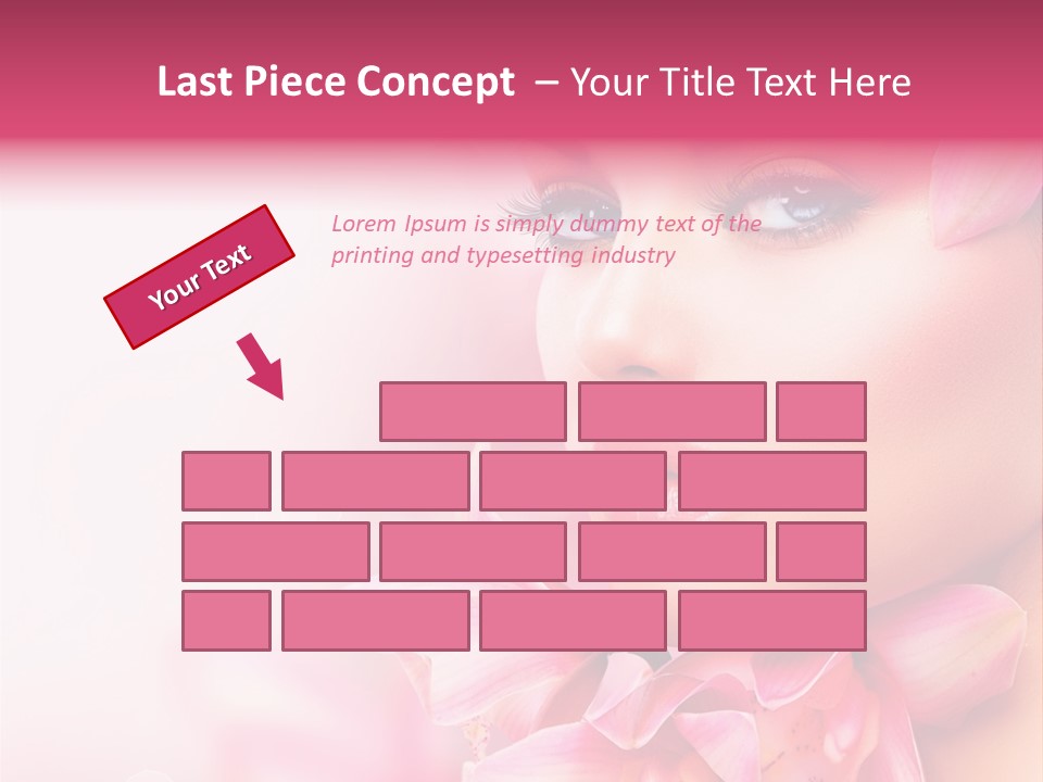 Pink Portrait Lips PowerPoint Template