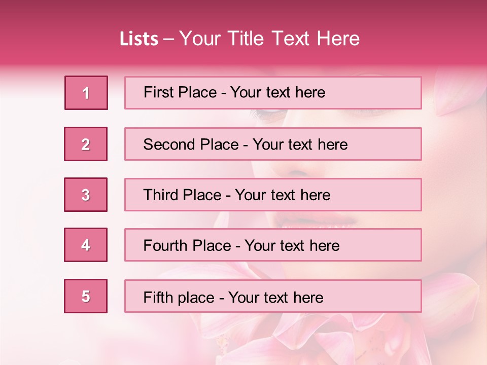 Pink Portrait Lips PowerPoint Template