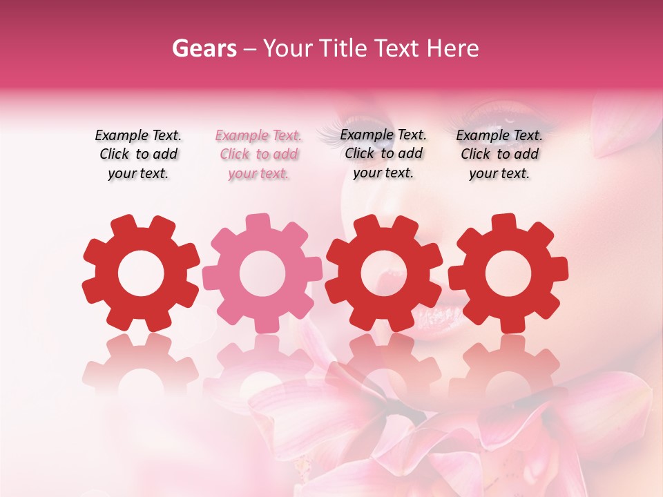 Pink Portrait Lips PowerPoint Template