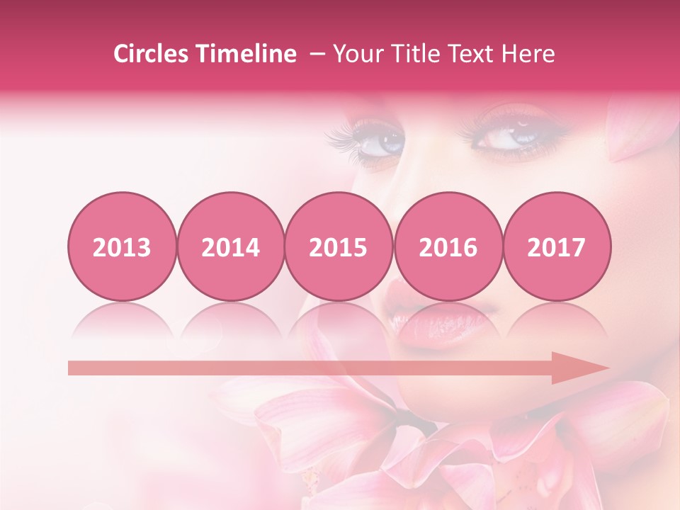 Pink Portrait Lips PowerPoint Template