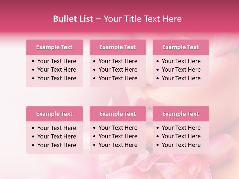 Pink Portrait Lips PowerPoint Template