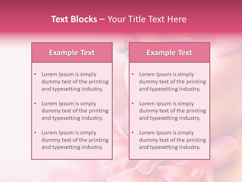 Pink Portrait Lips PowerPoint Template