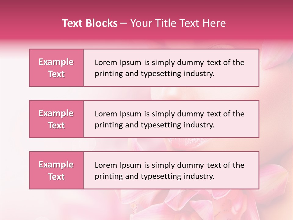 Pink Portrait Lips PowerPoint Template