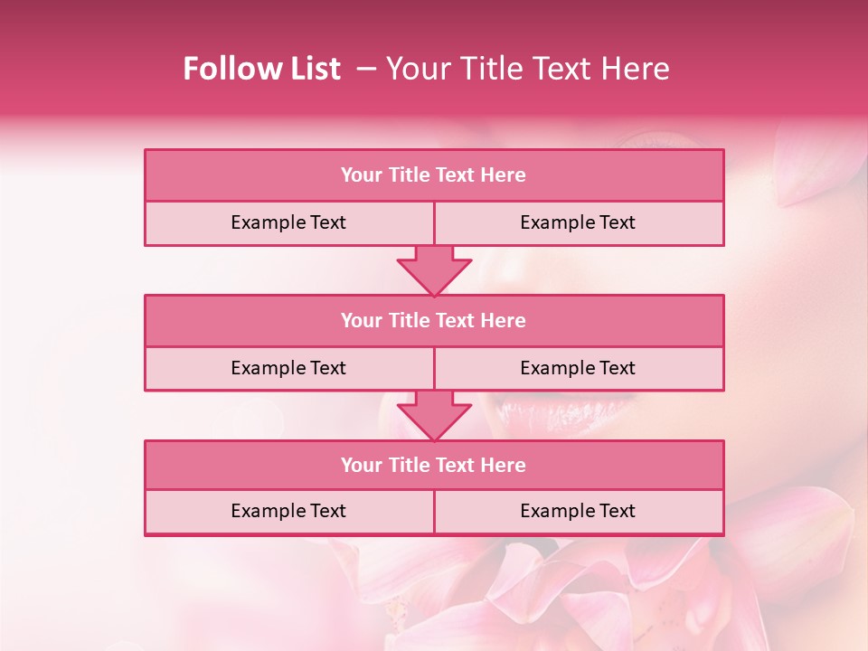 Pink Portrait Lips PowerPoint Template