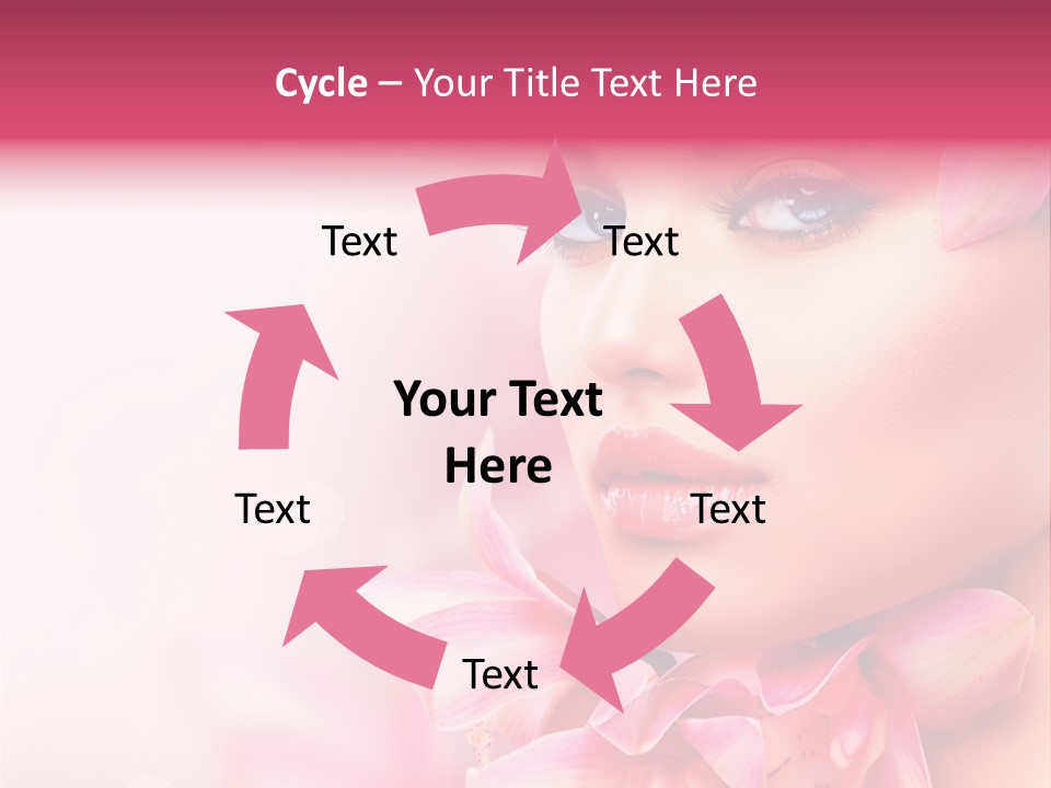 Pink Portrait Lips PowerPoint Template