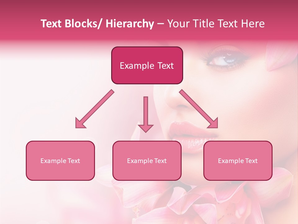 Pink Portrait Lips PowerPoint Template