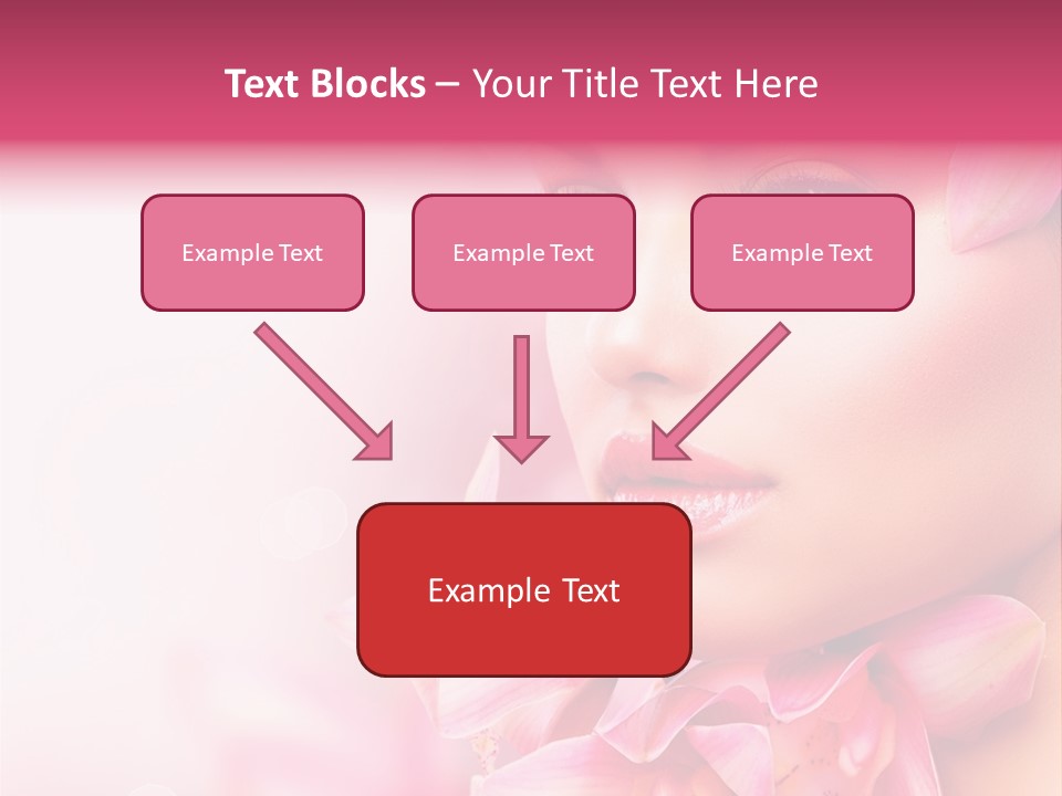 Pink Portrait Lips PowerPoint Template