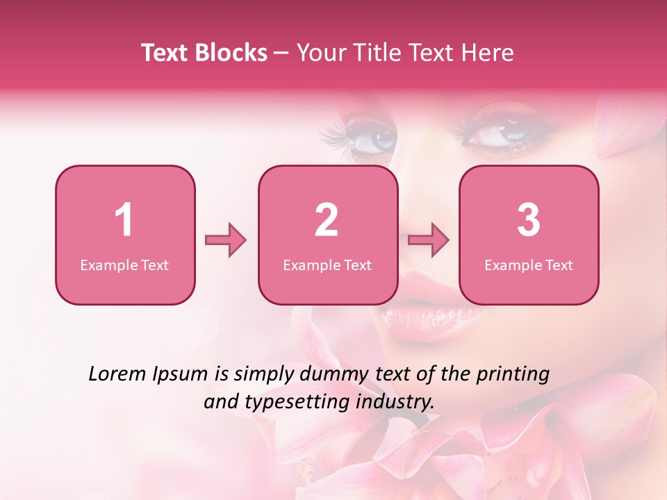 Pink Portrait Lips PowerPoint Template