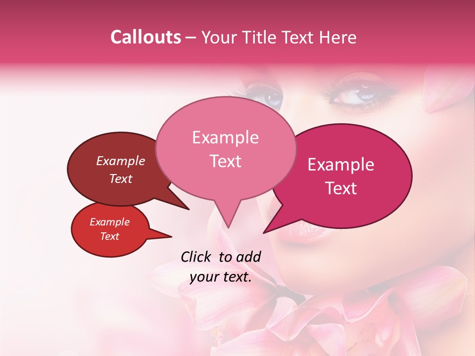 Pink Portrait Lips PowerPoint Template