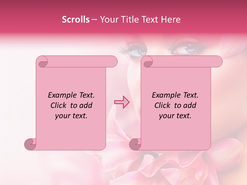 Pink Portrait Lips PowerPoint Template