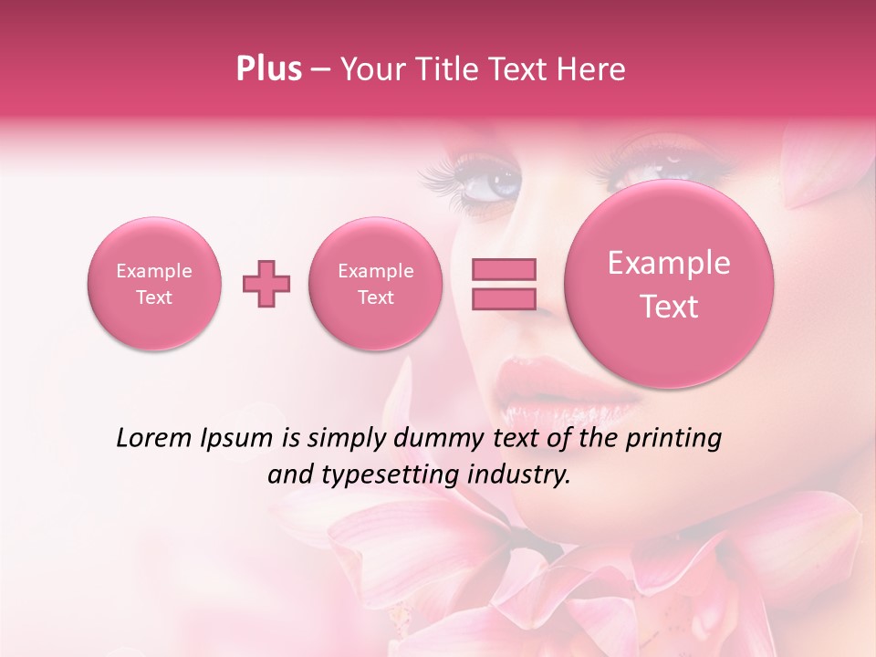 Pink Portrait Lips PowerPoint Template