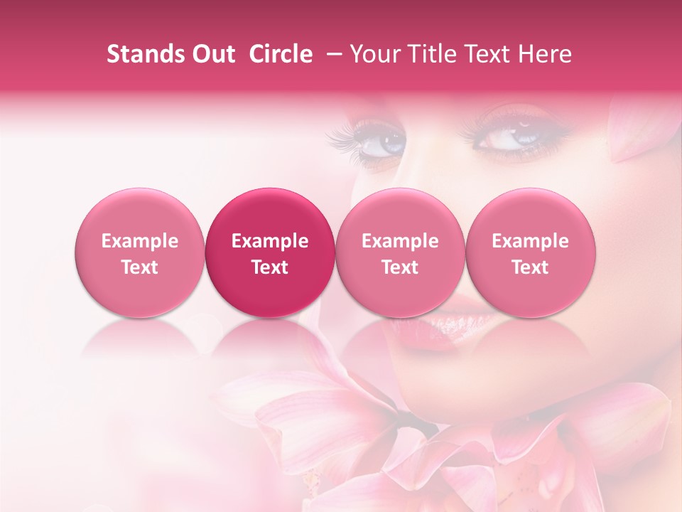 Pink Portrait Lips PowerPoint Template