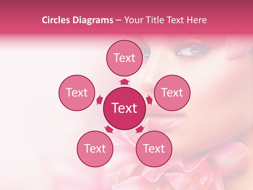 Pink Portrait Lips PowerPoint Template