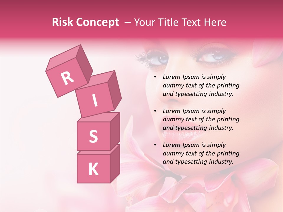 Pink Portrait Lips PowerPoint Template