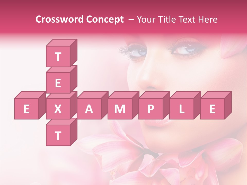 Pink Portrait Lips PowerPoint Template