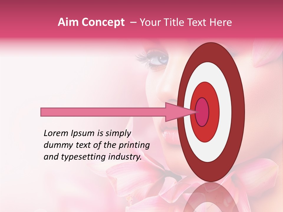 Pink Portrait Lips PowerPoint Template