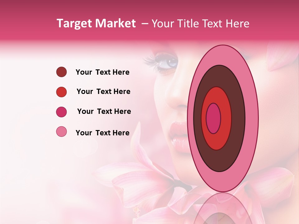 Pink Portrait Lips PowerPoint Template