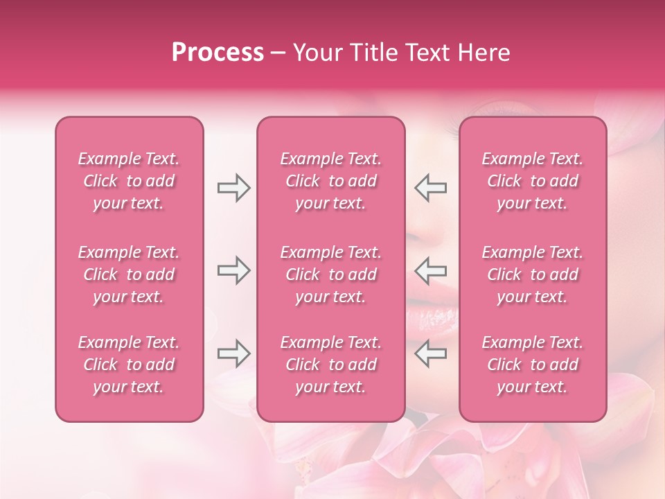 Pink Portrait Lips PowerPoint Template