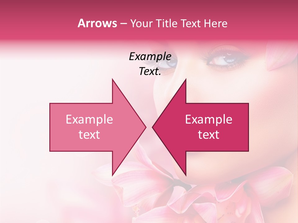 Pink Portrait Lips PowerPoint Template