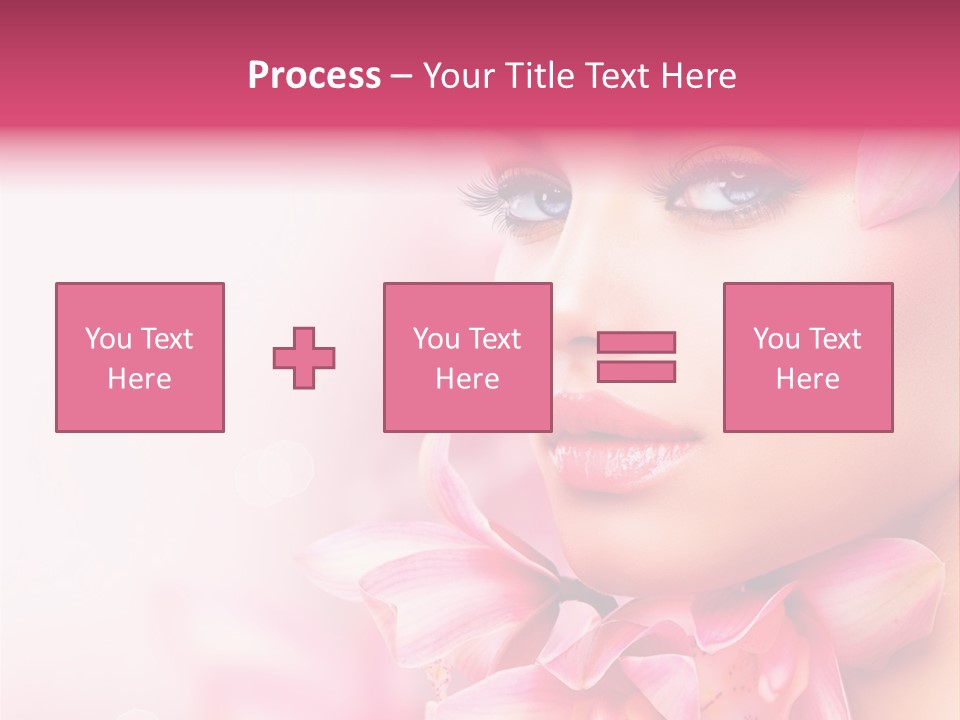 Pink Portrait Lips PowerPoint Template